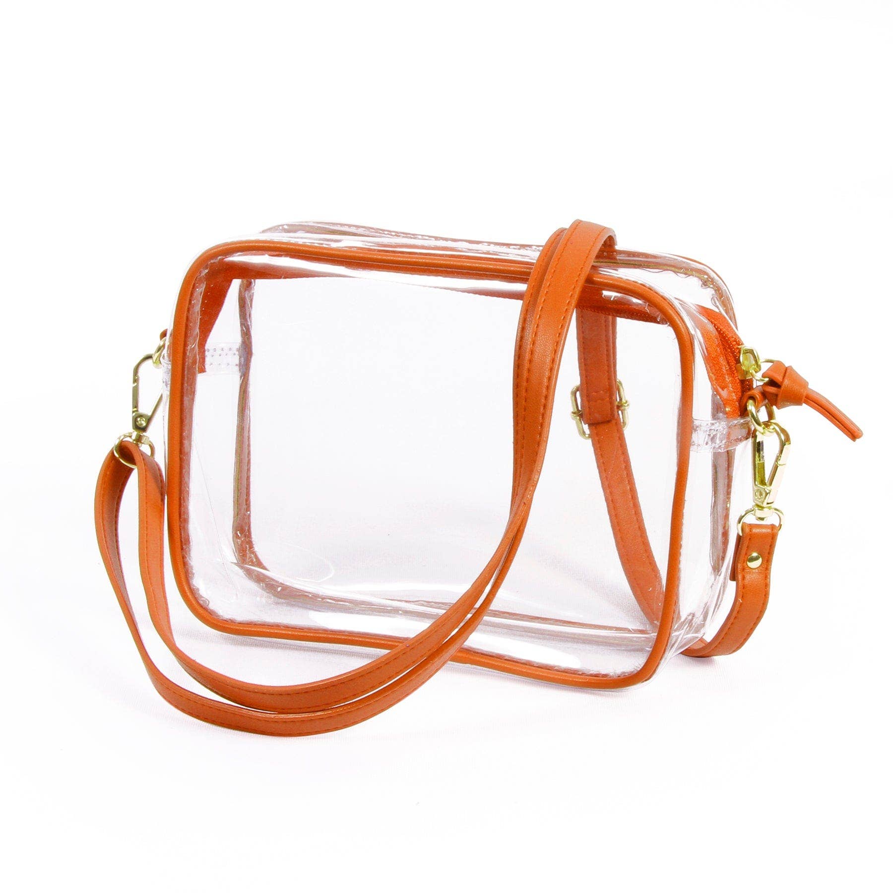 Bridget Clear Purse Orange Vinnie Louise