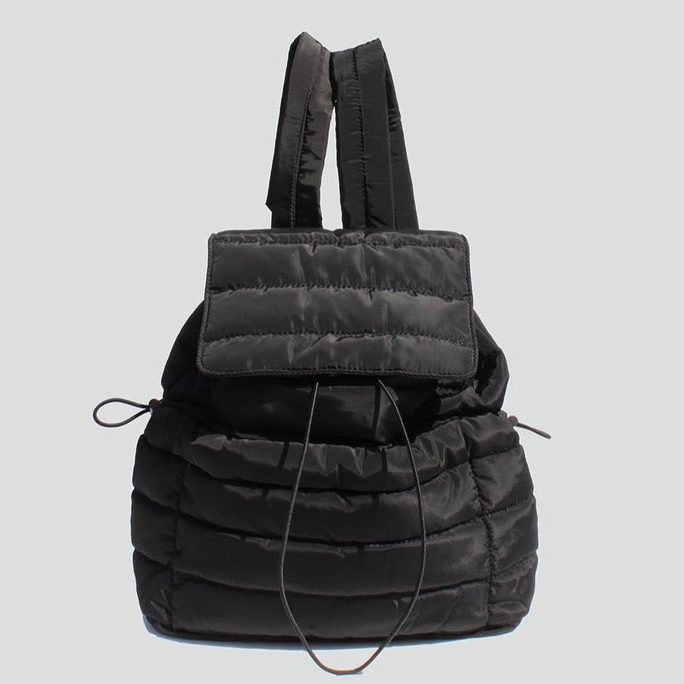 Quilted nylon backpack hotsell